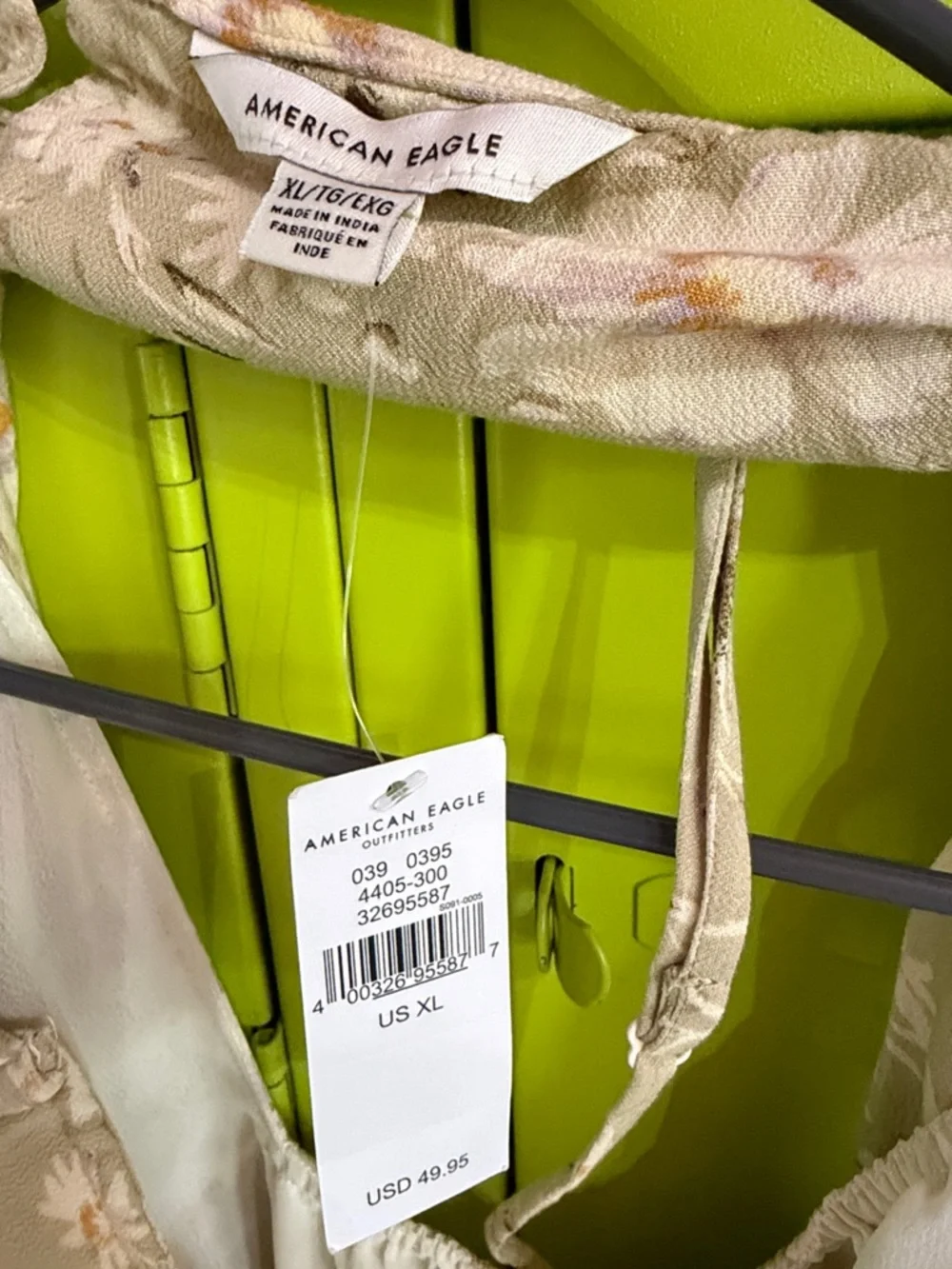 American Eagle Outfitters Olive Floral Slip Maxi Dress - Picture 4 of 5